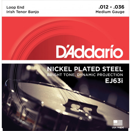 Nickel Plated Steel EJ63i pour Banjo tenor irlandais