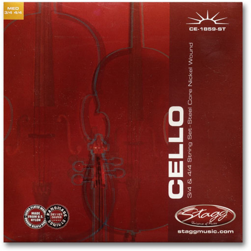 CE-1859-ST Steel Core Nickel Wound Violoncelle